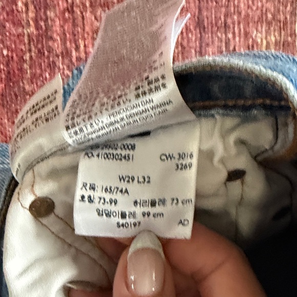 Distressed Blue Jeans - Picture 3 of 4